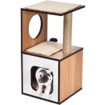 Amazon Basics Mueble de árbol de madera con un poste rascador para gatos