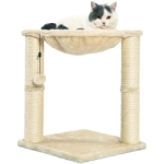 Amazon Basics Torre en árbol con cerramiento hamaca cama y poste rascador para gatos